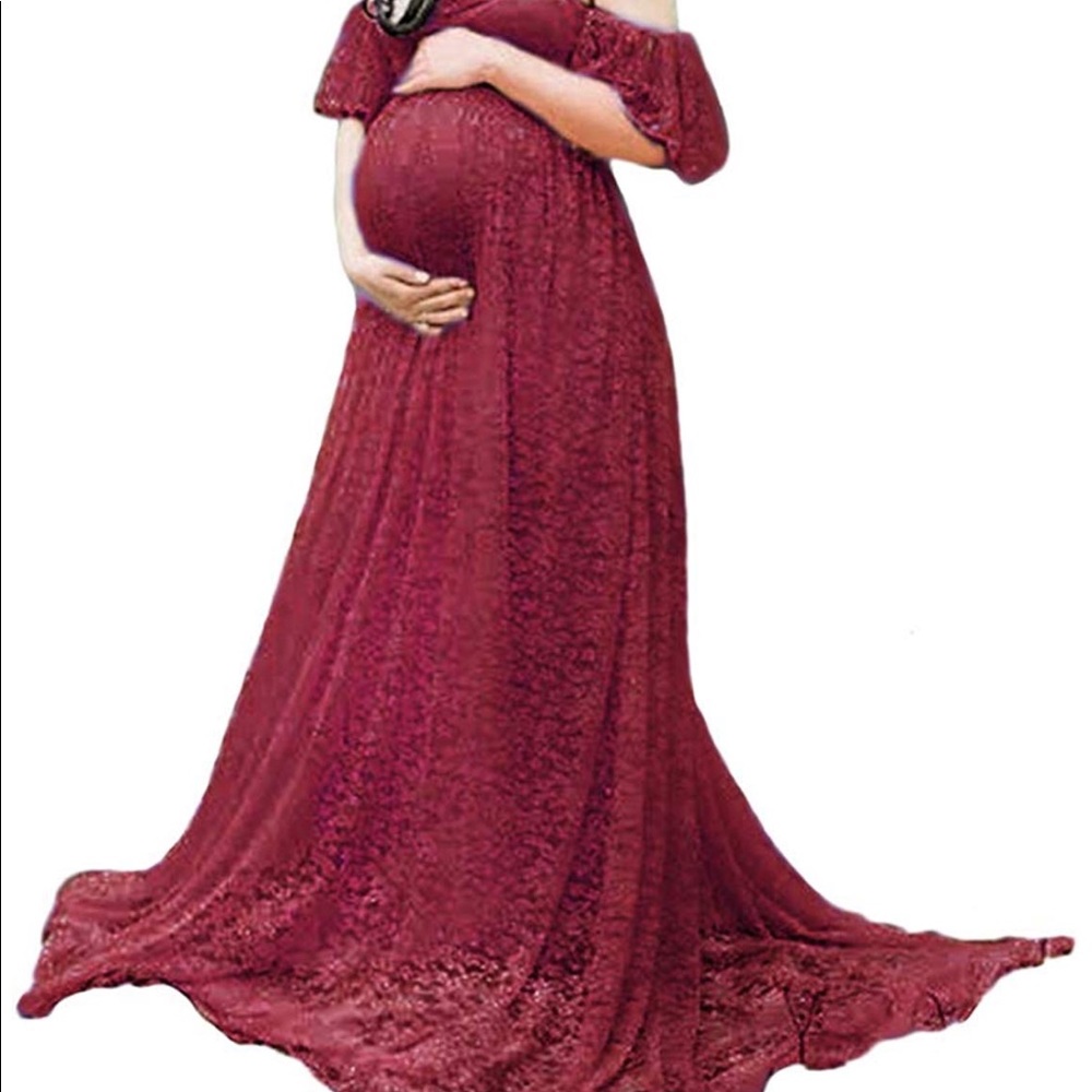 Maternity Floral Lace Dress